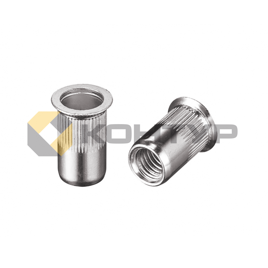 IX-ITSG M05-C / 1023-2-5x13,5 INOX Заклепка резьбовая полнопроходная цилиндрическая с потайным бортиком с насечкой нержавеющая сталь