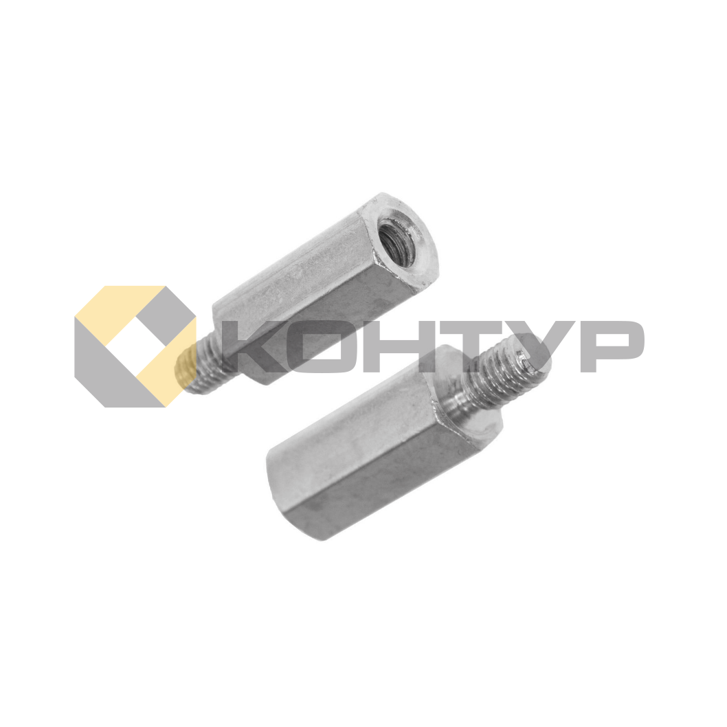 TRHPSMFM3-15-5,5A2 Шестигранная муфта с резьбовым концом M3x15x5,5 A2 Stainless