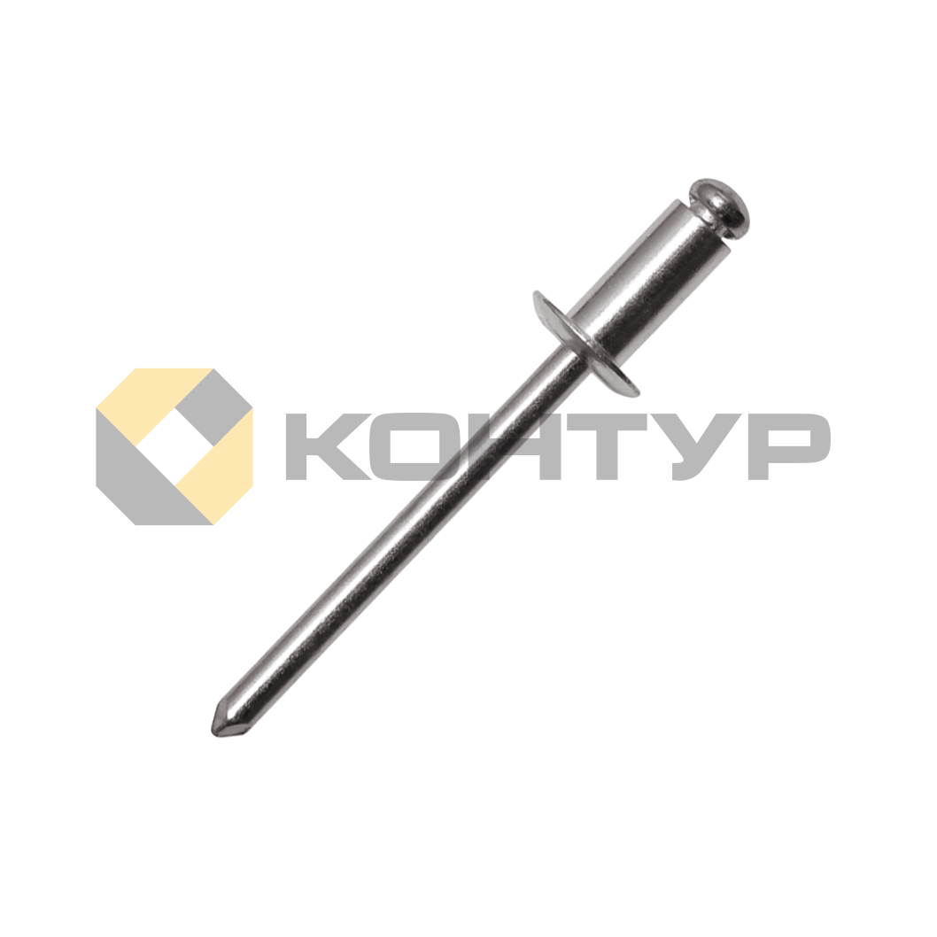 IXA24010TT Заклепка вытяжная стандартный бортик сталь нержавеющая/сталь нержавеющая 4,0 х 10 мм