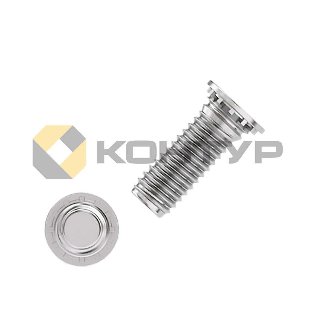 FHS-M3-10 Шпилька резьбовая запрессовочная М3х10 стальная нержавеющая